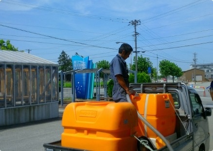 海洋深層水を圃場に取り入れる